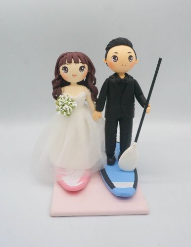 Picture of Paddle Board wedding cake topper, Stand up paddle boarding lover  wedding