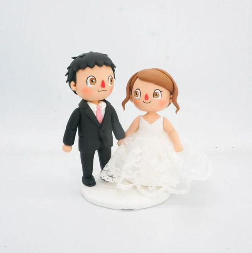 Picture of Custom Animal Crossing inspire wedding cake topper, Online game dating wedding theme