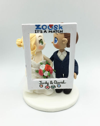 Picture of Zoosk Wedding Cake Topper, Online Dating Wedding cake topper