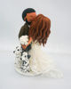 Picture of Bride and Groom with Dog Wedding Cake Topper, Dalmatian Wedding Cake Topper 