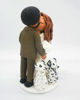 Picture of Bride and Groom with Dog Wedding Cake Topper, Dalmatian Wedding Cake Topper 