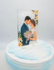 Picture of Custom Portrait Wedding Cake Topper, Bride & Groom Painting Wedding Cake Topper