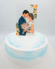 Picture of Custom Portrait Wedding Cake Topper, Bride & Groom Painting Wedding Cake Topper