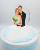 Picture of Custom Hand painted bride & groom wedding cake topper