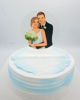 Picture of Custom Hand painted bride & groom wedding cake topper