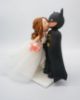 Picture of Batman Groom Bride Wedding Cake Topper, Cheek Kissing Wedding Cake Topper