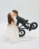 Picture of BMX Freestyle Biker Wedding Cake Topper, Custom Kissing Wedding Cake Topper