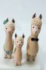 Picture of Alpaca Family Wedding Cake Topper, Alpaca bride & groom with Cria Wedding Cake Topper, Llama cake topper