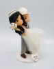 Picture of  Construction Worker Wedding Cake Topper, Funny Bride Groom cake topper