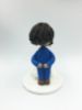 Picture of Classic Wedding Cake Topper,  Curly hair Groom & Bun hair Bride Cake Topper