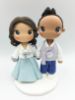 Picture of Mini Hanbok Wedding Cake Topper, Blue and Purple Wedding theme