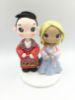 Picture of Traditional Chinese and Korea Wedding Cake Topper, Hanbok bride and Hanfu groom wedding