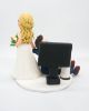 Picture of Game Over Gamer Wedding Cake Topper, Funny Wedding Cake Topper, PS 5 topper, groom cake topper