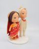 Picture of Plus size bride & groom cake topper, Saree Wedding Cake topper