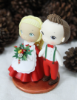 Picture of Christmas Wedding Cake Topper, First Christmas as Mr & Mrs figurine