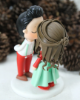 Picture of Holiday Wedding Cake Topper, Christmas Theme Wedding Cake Topper