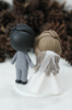 Picture of Pink Wedding Cake Topper, Classic bride & groom wedding cake topper