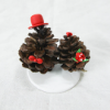 Picture of Pinecones Wedding Cake Topper, Winter wedding cake topper