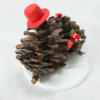 Picture of Pinecones Wedding Cake Topper, Winter wedding cake topper