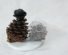 Picture of Pinecone Wedding Cake Topper, Rustic wedding theme