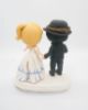 Picture of Custom Tuxedo Groom and Sailor moon Bride in Animal Crossing Style Wedding Cake Topper