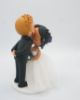 Picture of Interracial bride groom wedding cake topper, Forehead kissing couple topper