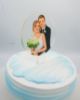 Picture of Custom Bride & Groom Portrait Wedding Cake Topper, Acrylic Glass Painting Wedding Couple