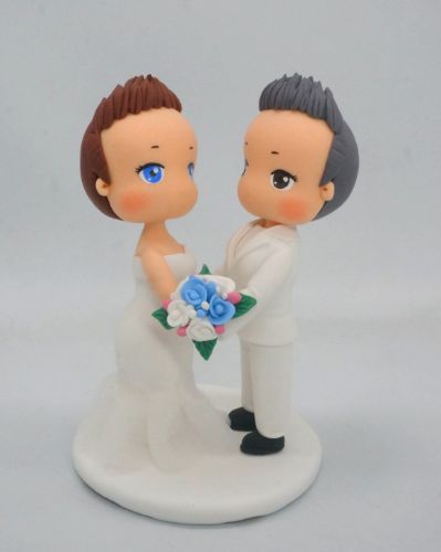 Picture of Lesbian wedding cake topper, Mrs & Mrs wedding cake topper