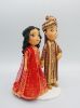 Picture of Indian Wedding Cake Topper, Red & Gold Wedding cake topper