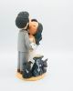 Picture of Personalized Wedding Cake Topper Bride & Groom with Angel Dog
