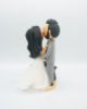Picture of Personalized Wedding Cake Topper Bride & Groom with Angel Dog