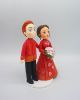 Picture of Chinese Wedding Cake Topper, Bride and Groom in Red dress cake topper