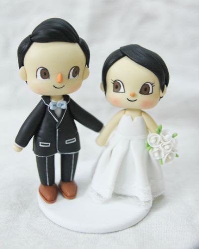 Picture of Mini Animal Crossing wedding cake topper, SIMPLE STYLE, ACNL villager wedding theme