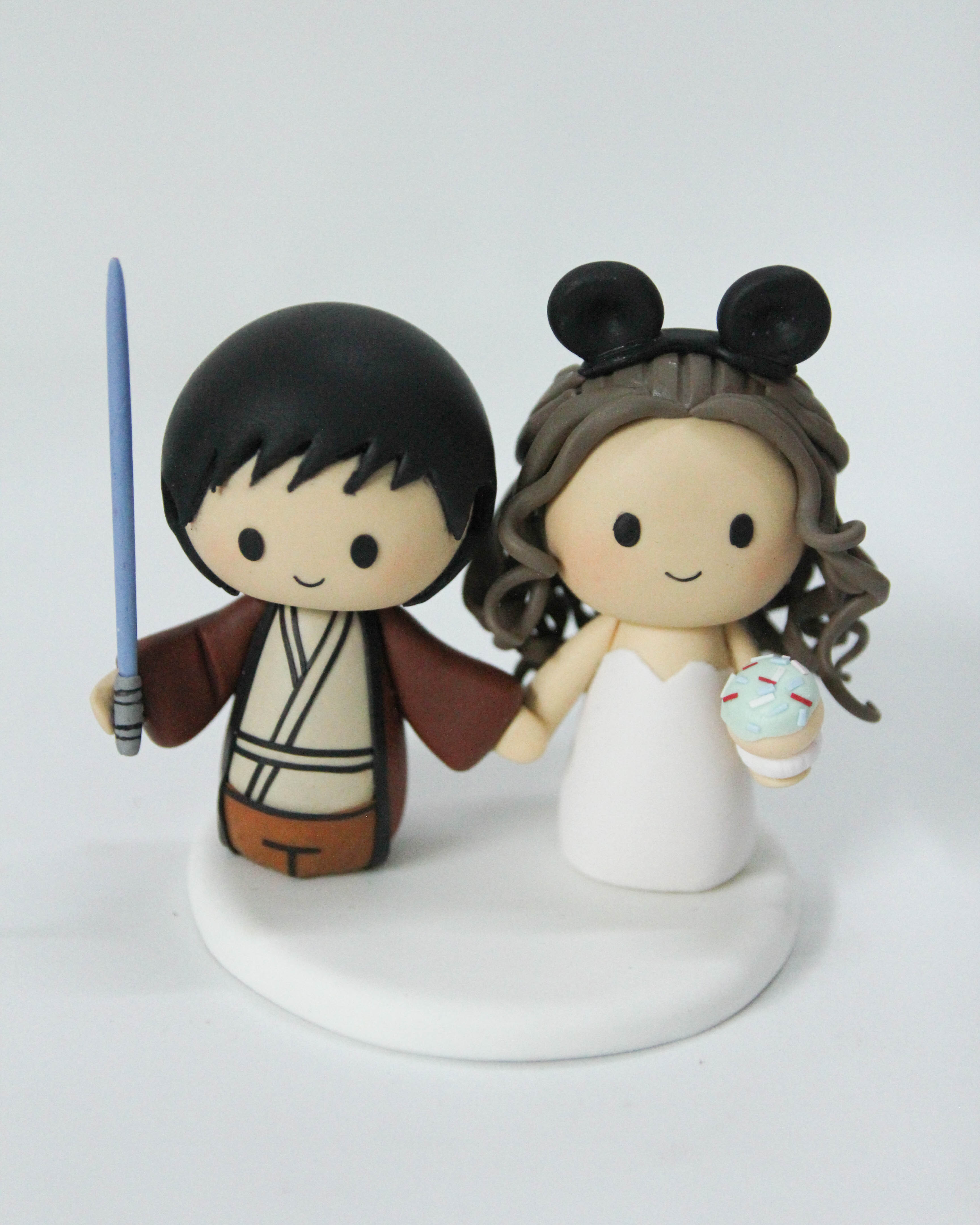 Star Wars and Mickey wedding cake topper, Cupcake lover wedding cake topper