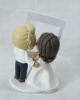 Picture of Hinge wedding cake topper, Funny wedding cake topper, love story teller topper