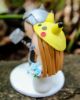 Picture of Thor groom & Pikachu bride Wedding Cake Topper, Movie inspire wedding theme, Game Commission Wedding topper