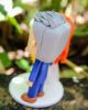 Picture of Custom Funko Pop Wedding Cake Topper, Gray-Haired Groom and Orange-Haired Bride Wedding Cake Topper