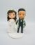 Picture of Mini Hawaiian Bride & Groom Wedding Cake Topper, Beach Wedding Cake Topper