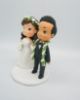 Picture of Mini Hawaiian Bride & Groom Wedding Cake Topper, Beach Wedding Cake Topper