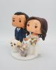 Picture of Funko Pop Wedding Cake Topper with Dog & Cat, Perfect Gift for Funko Pop Fans and Pet Lovers