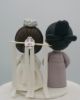 Picture of Royal Korea Hanbok wedding cake topper, Silver Anniversary wedding cake topper