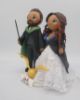 Picture of Harry Potter Inspired Wedding Cake Topper with Golden Snitch, Custom Wedding Gifts for Harry Potter Fans