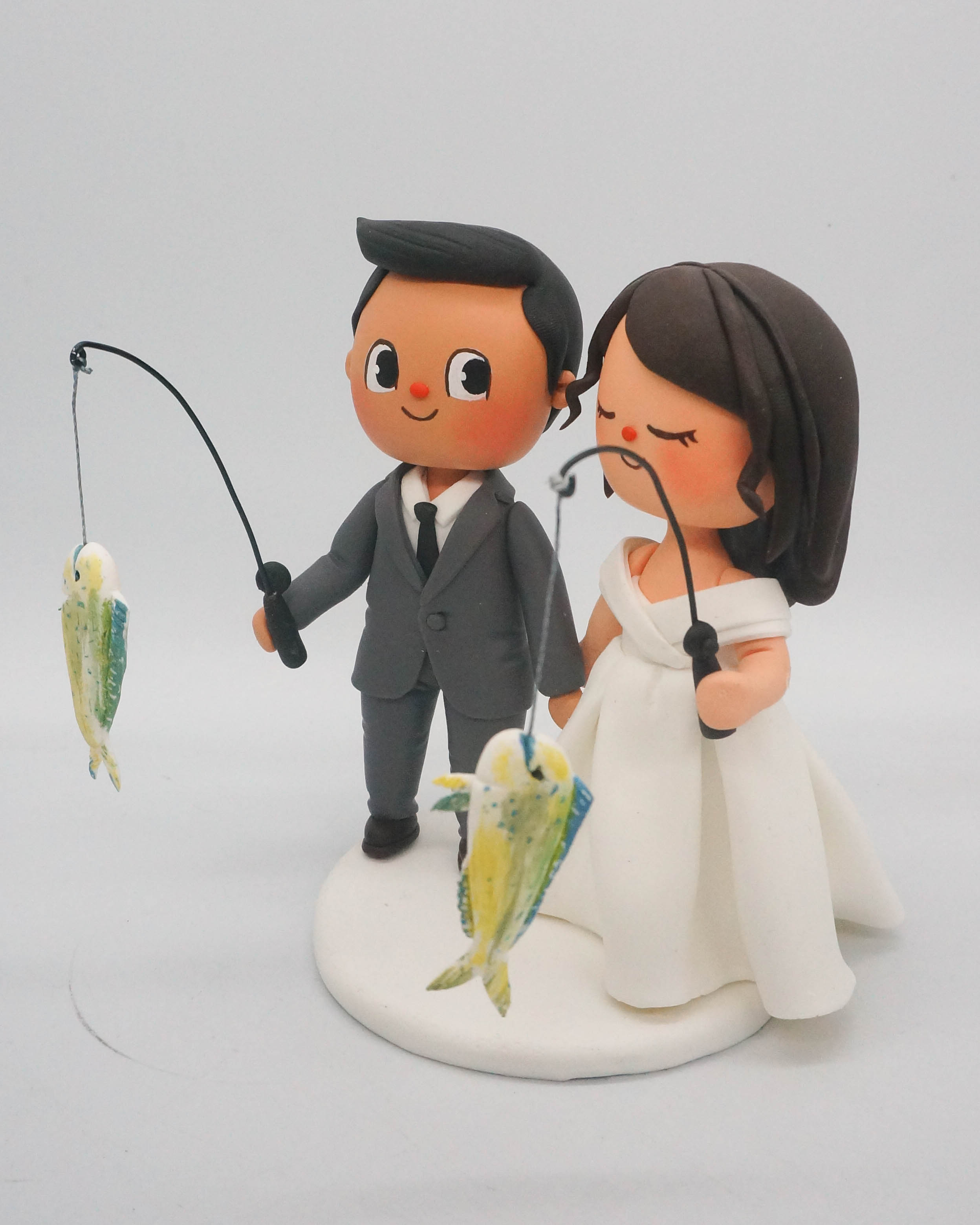 World Cake Topper. Fishing Wedding Cake Topper, Animal Crossing Villager  Figure
