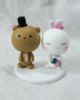 Picture of Custom Color Animal Cake Topper, Bear & Bunny Wedding Cake Topper