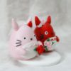 Picture of Totoro wedding cake topper, Pink and Red wedding theme