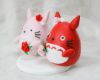 Picture of Totoro wedding cake topper, Pink and Red wedding theme