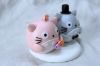 Picture of Grey & Pink Totoro Wedding Cake Topper