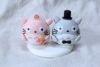 Picture of Grey & Pink Totoro Wedding Cake Topper