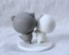 Picture of Mochi Mochi Peach Cat Wedding Cake Topper, Peach and Goma Wedding Couple