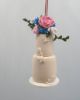Picture of Wedding cake replica, mini cake replica, couples custom married together Christmas wedding cake ornament, first anniversary gift